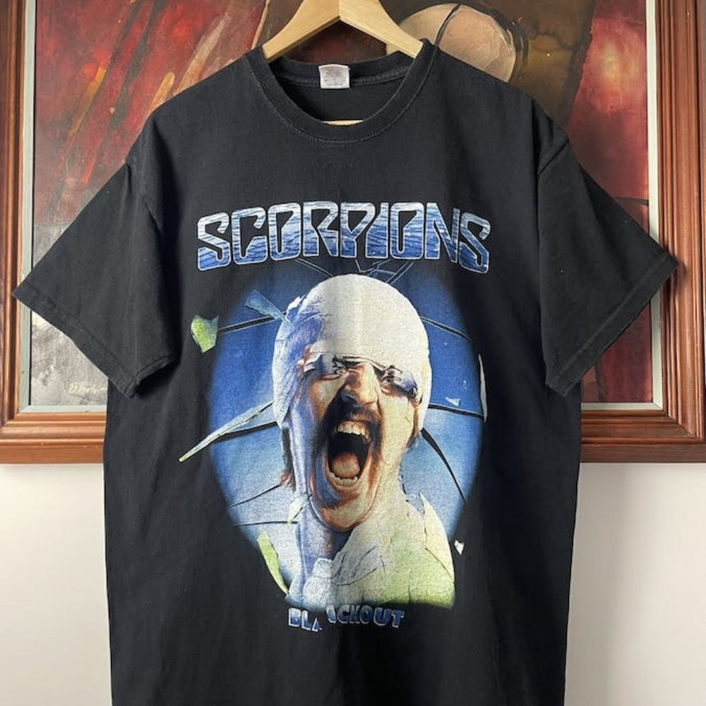 Vintage Scorpions ‘blackout’ Band Tee Heavy Metal Hard Rock